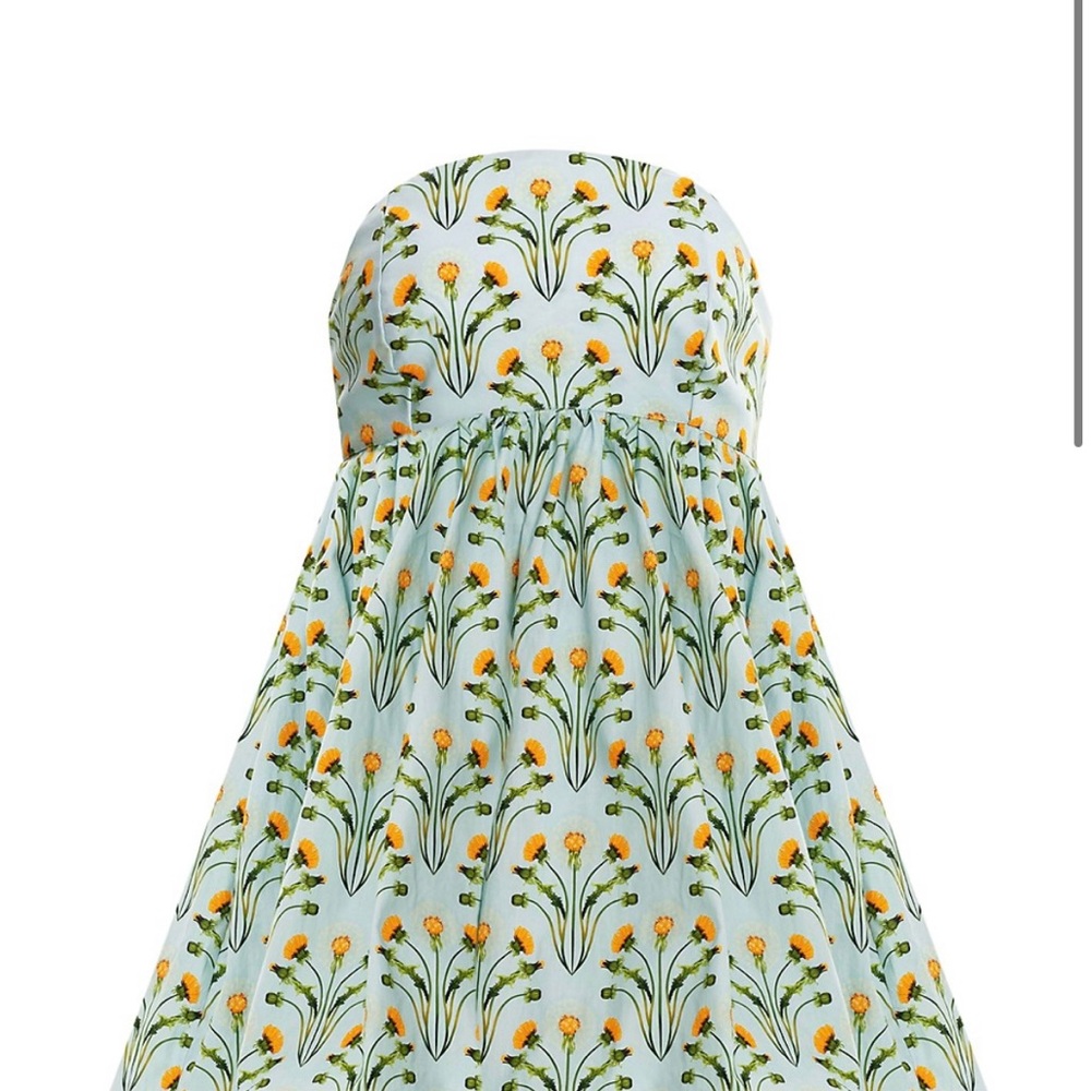 Agua by Agua Bendita Curandera Floral Print Strapless Dress Size Small